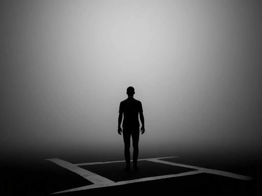 Original image of a man in silhouette