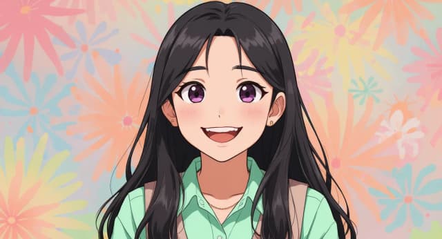 Cartoonized image of a woman