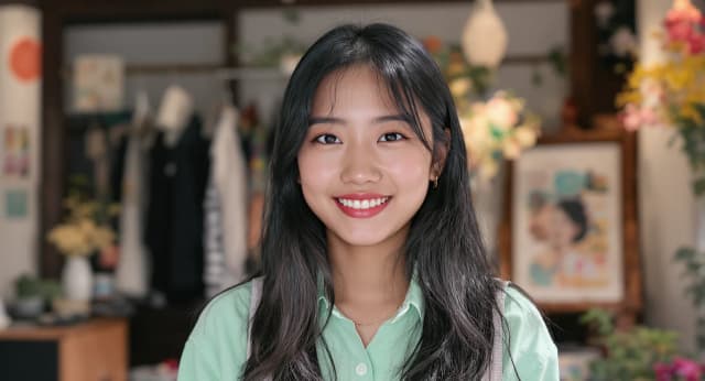 Original image of a woman