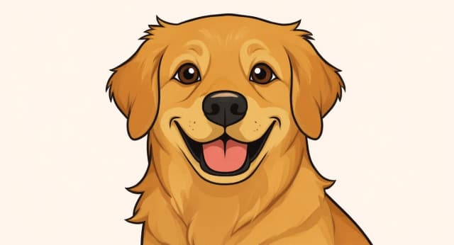 Cartoonized image of a dog