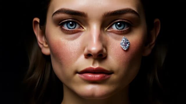 Portrait of a woman before beautification.